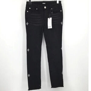 NEW Hudson Kids Girls Size 8 Black Stardust Ankle Skinny Jeans